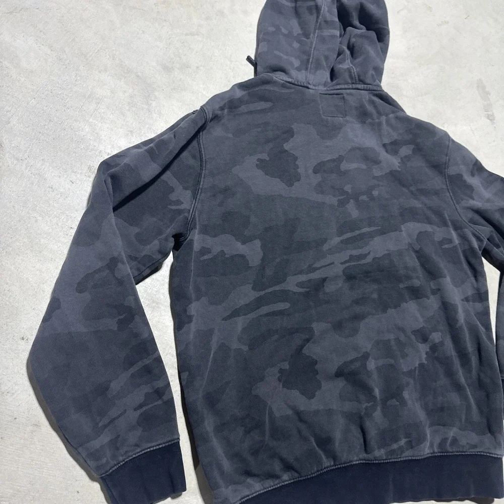 Y2K Fox Racing Sweater Men's M Gray Camo Graphic Logo Motorcross Racing Hoodie
